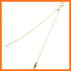 【新品】 [アクセサリー ソルト] K14GF ゴールドフィルド 淡水パール付き 見せるアジャスターチェーン Y字ネックレス風 長さ調整【15cm】 0