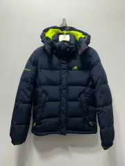 ニューバランス ネイビー ダウン アウター フーディー 90/M