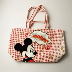 美品 キャスキッドソン Cath Kidston x Disney ディズニー フーレイローズ プレースメント トートバッグ＼レッド【2400014788570】