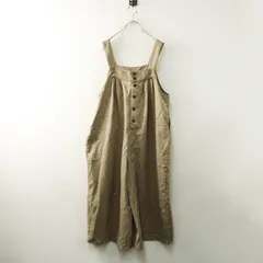 美品 サマンサモスモス Samansa Mos2 SM2 前後着サロペット F＼ベージュ オーバーオール オールインワン ヘリンボーン【2400014781946】