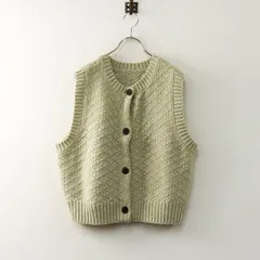 美品 サマンサモスモス Samansa Mos2 SM2 ブリティッシュウール前後着ベスト F＼ベージュ ニット 羽織り【2400014782035】