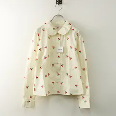 未使用 保管品 Archive ミルク MILK さくらんぼ刺繍 丸襟 長袖シャツ アイボリー┃チェリー ラウンドカラーブラウス【2400014796315】のサムネイル
