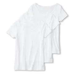 GM00523 ベーシック レディース セット 2分袖インナー 肌にやさしい綿100% BASIC 3枚組 半袖インナー [グンゼ]