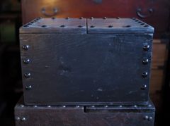 1960's ヴィンテージ ファイバー アイアン キャリー ボックス 配達箱