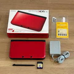 1-127【美品】ニンテンドー3DS LL レッド×ブラック 箱付き 完品