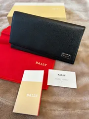 BALLY バリー長財布 ロングウォレット 小銭入れアリ 小銭入れ有 小銭入れあり 小銭入れ付き さいふ walletサイフblackブラック黒色系レザー、牛革、本革約横18.5cm×縦9.5cm×厚み2.8cm箱 冊子類メンズ（men’s）男性用