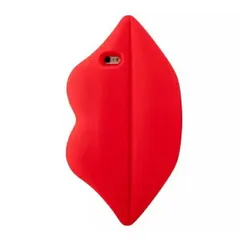 iPhone6Plus iPhone6sPlus 背面ケース ケース カバー シリコンカバー 唇 クチビル 柔らかい ユーモア インパクト シュール ギャグ 女性 色気 色っぽい インスタ映え 目立つ