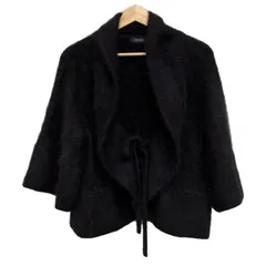 INGEBORG(インゲボルグ) カーディガン サイズ11 M レディース - 黒 七分袖/リボン