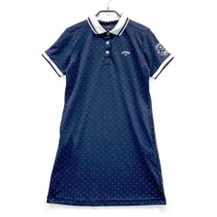 サイズ：M CALLAWAY キャロウェイ  半袖ワンピース ドット柄 ネイビー系 [240101554580] ゴルフウェア レディース ストスト