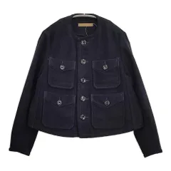 45R/45rpm コットンフランネルのノーカラーアニージャケット 定価75900円 23AW ネイビー レディース フォーティーファイブアールピーエム【中古】6-0115T♪のサムネイル