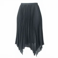 82a29 FABIANA FILIPPI ファビアナフィリッピ プリーツスカート ロングスカート チェック柄 XSサイズ グレー系 レディース 女性用u02t