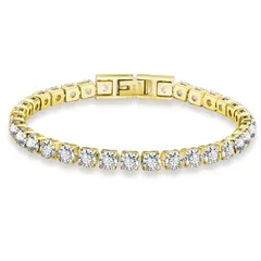 【特価セール】レディース 幅2/3/4/5mm テニスブレスレット ジルコニア K14金メッキ サージカルステンレス CZダイヤ メンズ ブレス 金属アレルギー対応 KRKC&CO キラキラ ジュエリー ブリンブリン 記念日 誕生日 ギフト