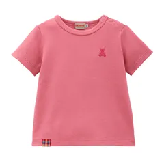 [ミキハウス] Ｔシャツ 半袖 無地 くま ワンポイント シンプル 日本製 男の子 女の子 ベビー キッズ 子供服 通園 通学 12-5204-688