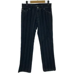 BURBERRY BLACK LABEL　コーデュロイパンツ　ボトムス　ジップフライ　ストライプ　細畝　古着