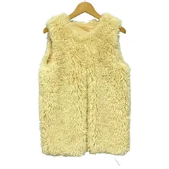 ファーベスト　レイヤード　ボア　無地　フェイクファー　古着