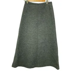 agnes b.　Aラインスカート　ミディアム丈　無地　サイドジップ　フランス製　古着