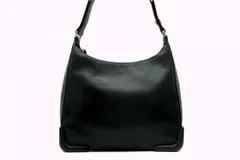 プラダ ショルダーバッグ コーナーデザイン ロゴ レザー 黒 ブラック PRADA 5026h