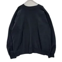 ブラック 無地 クルーネックスウェット 2XL相当