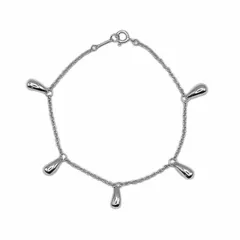 Tiffany&Co. ティファニー ティアドロップ 5P ブレスレット エルサ・ペレッティ SV925 新品仕上済