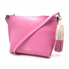 【倉吉店】 中古 kate spade NEW YORK | ケイトスペードニューヨーク ショルダーバッグ レザー タッセルチャーム付き Foster Court Pepper WKRU3831 ピンク 【121】