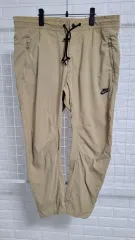 M-100 NIKEナイキ ベージュ ナイロン 機能性 ストレッチ パンツ 実寸L