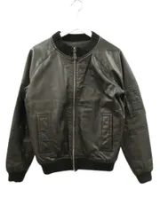 アーペーセー A.P.C. ラムレザーボンバージャケット レザージャケット MA-1 ブラック 黒 S
