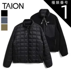 種類1：BLACK/L タイオン マウンテン リバーシブル ダウン×ボア ジャケット TAION-R102MB 秋冬 メンズ レディース ユニセックス ブラック/ネイビー/ベージュ/オリーブ M/L/XL ダウンジャケット フリース 高保温 防寒 アウター 撥