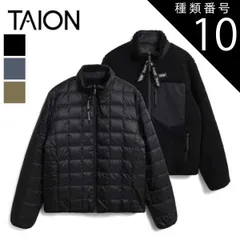 種類10：NAVY-BEIGE/L タイオン マウンテン リバーシブル ダウン×ボア ジャケット TAION-R102MB 秋冬 メンズ レディース ユニセックス ブラック/ネイビー/ベージュ/オリーブ M/L/XL ダウンジャケット フリース 高保温 防寒 