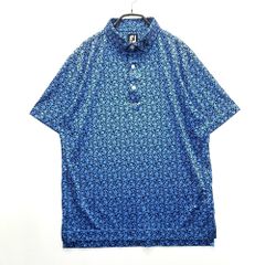 FootJoy 半袖シャツ 花柄 ブルー 2XL - メルカリ