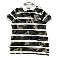 サイズ：1 PEARLY GATES パーリーゲイツ 30周年 半袖ポロシャツ カモフラ柄 カーキ系 [240101609913] ゴルフウェア レディース ストスト