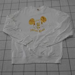 ◇ Θ ユニクロ UT ディズニー ミッキーマウス スウェットシャツ ホワイト系 メンズ Mサイズ E  【1512220032659】