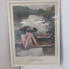 【絵画】ジャン・ピエール・カシニョール　春の小舟　リトグラフ　シルクスクリーン　複製画　印刷画