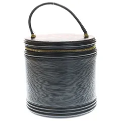 LOUIS VUITTON (ルイヴィトン) エピ カンヌ バニティ メイク ケース ハンドバッグ ブラック レザー M48032 ゴールド金具