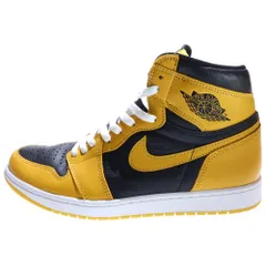 NIKE (ナイキ) AIR JORDAN1 RETRO HIGH OG POLLEN エアジョーダン 1 レトロ パラン ハイカットスニーカー ブラック/イエロー US10/28cm 555088-701