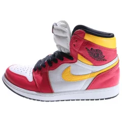 NIKE (ナイキ) AIR JORDAN 1 RETRO HIGH OG LIGHT FUSION RED エアジョーダン1 レトロ ライトフュージョン ハイカットスニーカー レッド/イエロー US11.5/29.5cm 555088-603