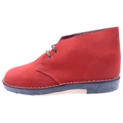 Clarks (クラークス) スウェードレザー レースアップ デザートブーツ レッド 1174
