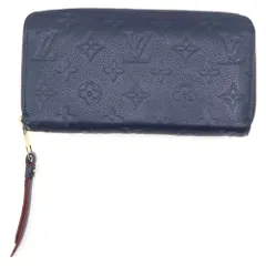 LOUIS VUITTON (ルイヴィトン) モノグラムアンプラント ジッピーウォレット マリーヌルージュ ロングウォレット 長財布 ネイビー×レッド レザー M62121 ゴールド金具