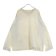 Maison Martin Margiela (メゾンマルタンマルジェラ) ヴィンテージ加工ラウンドネック ロングスリーブ長袖Tシャツカットソーアイボリー S50GC0696 S24567のサムネイル