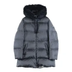 PRADA (プラダ) 20AW Aライン シープスキン ファー付きナイロンダウンコート グレー 29P117