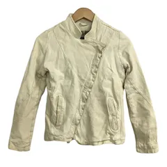 GIORGIOBRATO(ジョルジオブラット) ライダースジャケット サイズ40 M レディース - アイボリー 長袖/レザー/オールシーズン