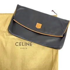 【希少・美品】Celine セリーヌ オールド ヴィンテージ マカダム ロゴ オールレザー フラップ クラッチバッグ M04 ブラック ゴールド金具 ブラウン ベージュ 本革 メンズ レディース ユニセックス 男女兼用 マグネット式 イタリア製 ビンテージ