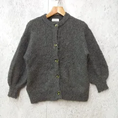 SIMPLICITE サンプリシテ カーディガン シャギー バルーン袖 シンプル グレー ◎、◇〇