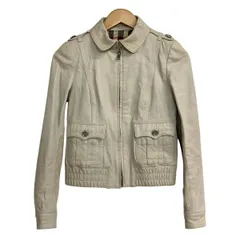 Burberry LONDON(バーバリーロンドン) ライダースジャケット サイズ38 L レディース - ベージュ 長袖/春/秋