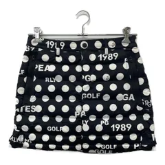 中古 レディース パーリーゲイツ PEARLY GATES スカート 2(L) ブラック ドット ロゴ総柄 中綿