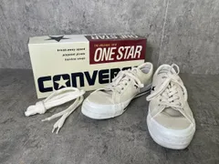 【中古】CONVERSE ｺﾝﾊﾞｰｽ OS J VTG CANVAS ONE STAR ﾜﾝｽﾀｰ ｽﾆｰｶｰ 日本製 50周年 ﾎﾜｲﾄ 26CM 33953910