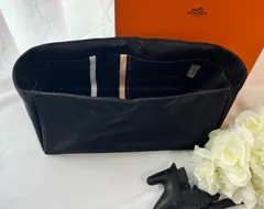 【新品】HERMES エルメス　バーキン25 バックインバッグ　ブラック　軽い　軽量　自立　防水　ナイロン素材　上質　インナーバッグ