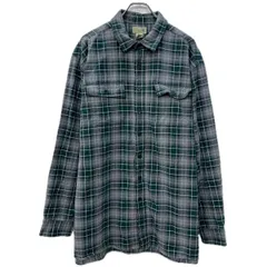 L.L.Bean 長袖 ネルシャツ XL グリーン マルチカラー エルエルビーン ボタン 胸ポケット チェックシャツ チェック柄 秋物 a801-6162