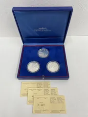 フランス 第9回世界陸上競技選手権パリ大会公式記念 1-1/2ユーロ銀貨 プルーフ3点セット 2003年