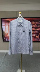 コム・デ・ギャルソン PLAY ストライプ シャツ ブルー L