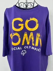 【古着】輸入 Tシャツ J・AMERICA プリント 2XLインポート コットン100 紫 イエロー №4